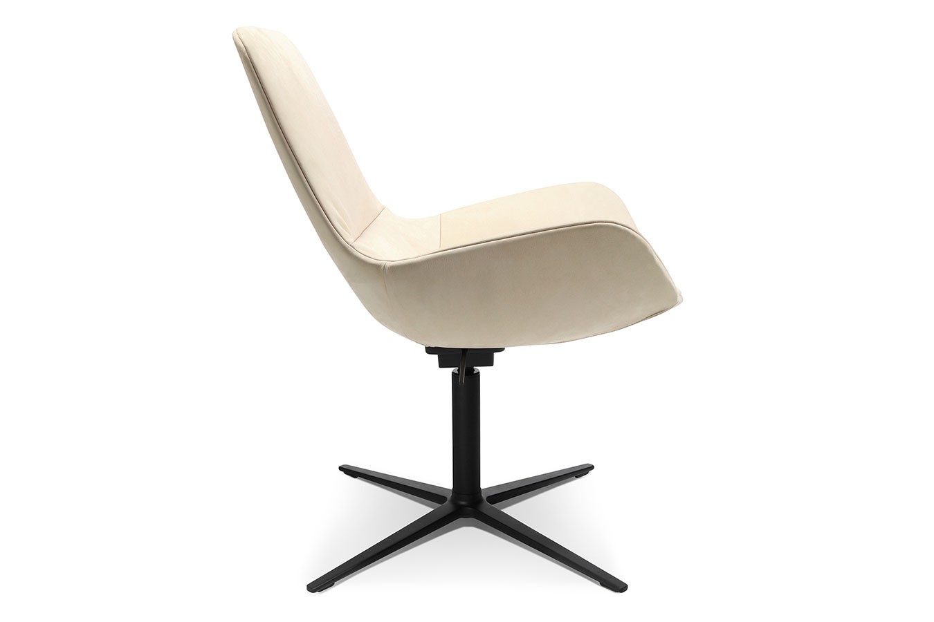 Drehsessel W-Club Low Leder creme