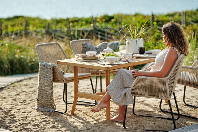 Gartenstuhl mit Auflage Midway beige