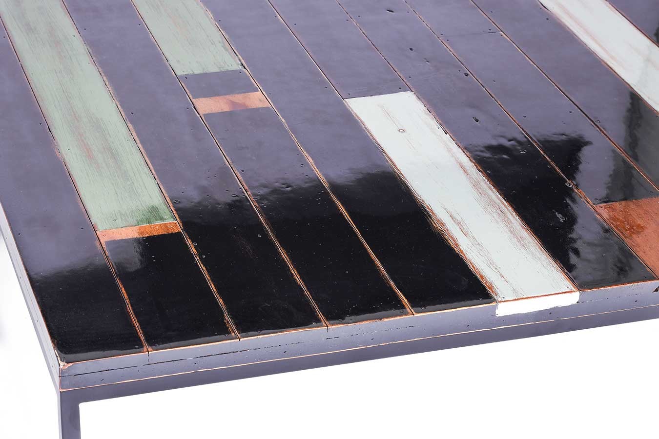 Couchtisch Chimney schwarz lackiert quadratisch
