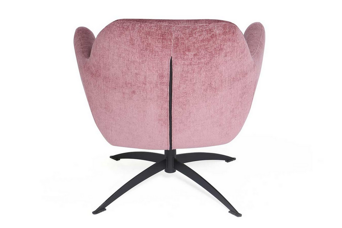 Drehsessel Moni Stoffbezug Samt rosa