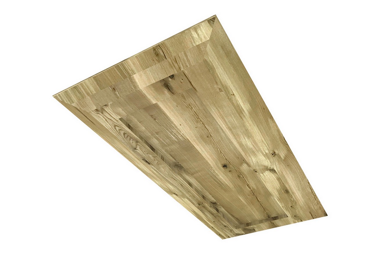 Tischplatte 6,5 cm astige Eiche massiv schweizer Kante extrem ab 60 cm konfigurierbar