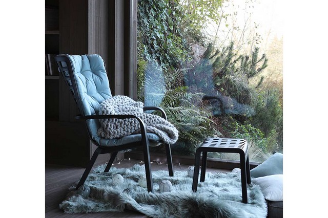 Gartensessel mit Armlehne Folio grau