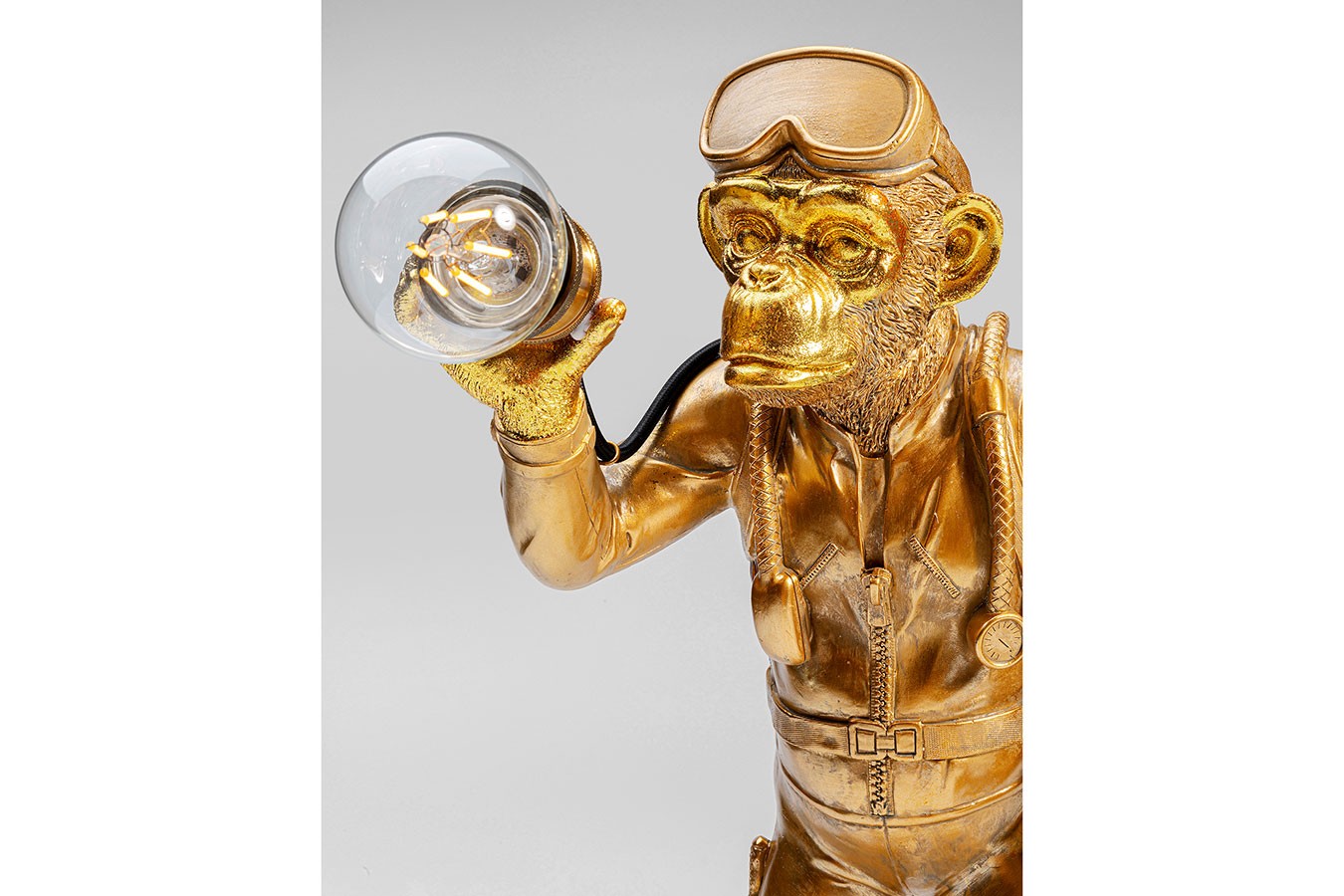 Tischlampe Affe Taucher gold