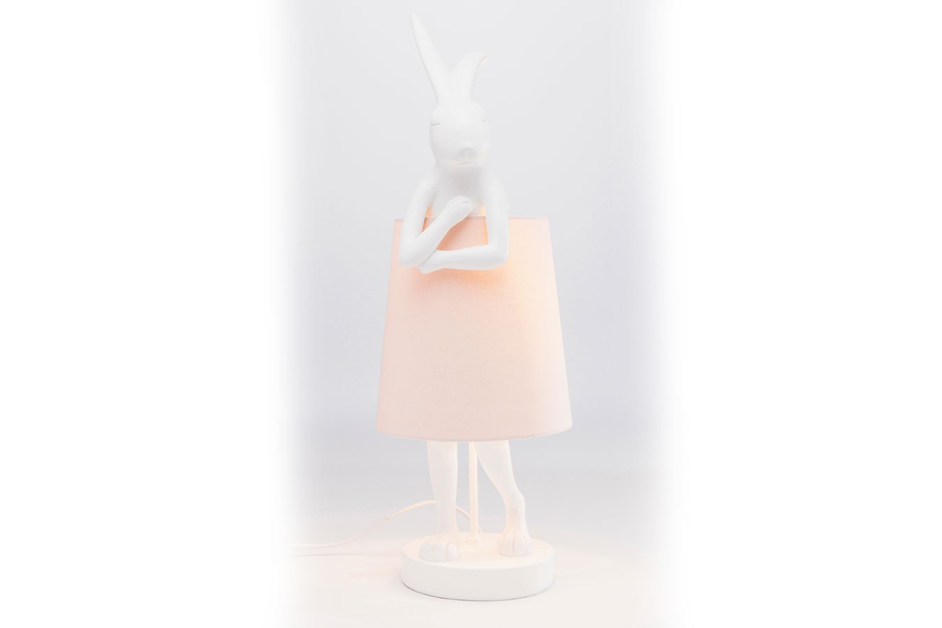 Tischleuchte Animal Rabbit weiss rosa h 68 cm
