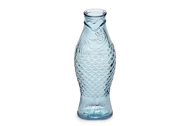 Designer Karaffe Fish & Fish Glas hellblau