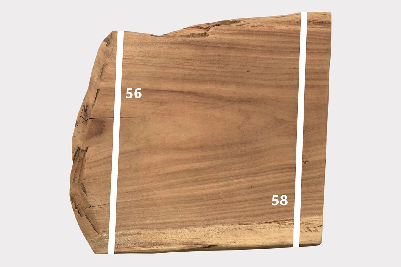 Tischplatte Mangoholz Monolith 70x57 cm