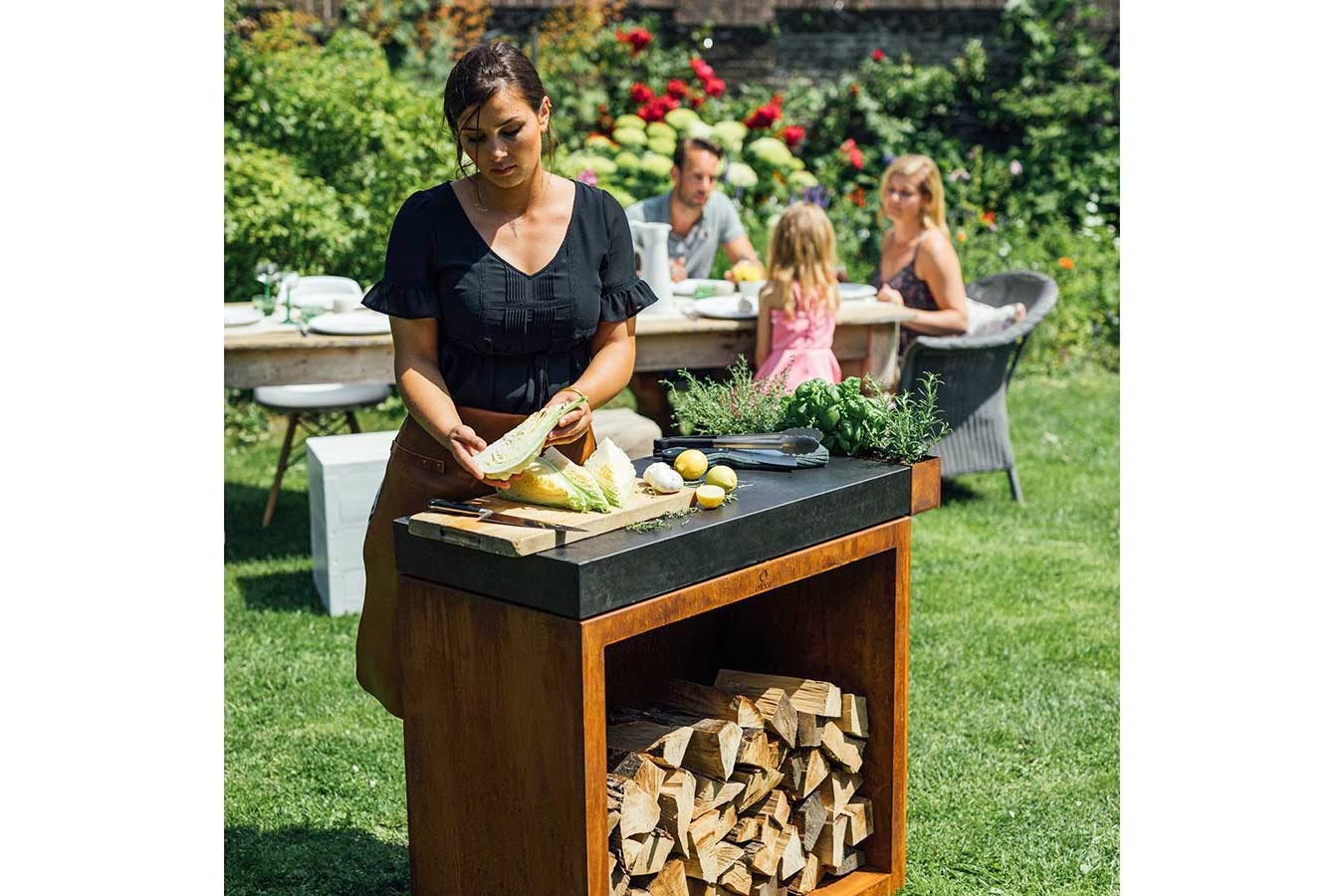Ofyr Butcher Block Storage Corten 90 Keramik