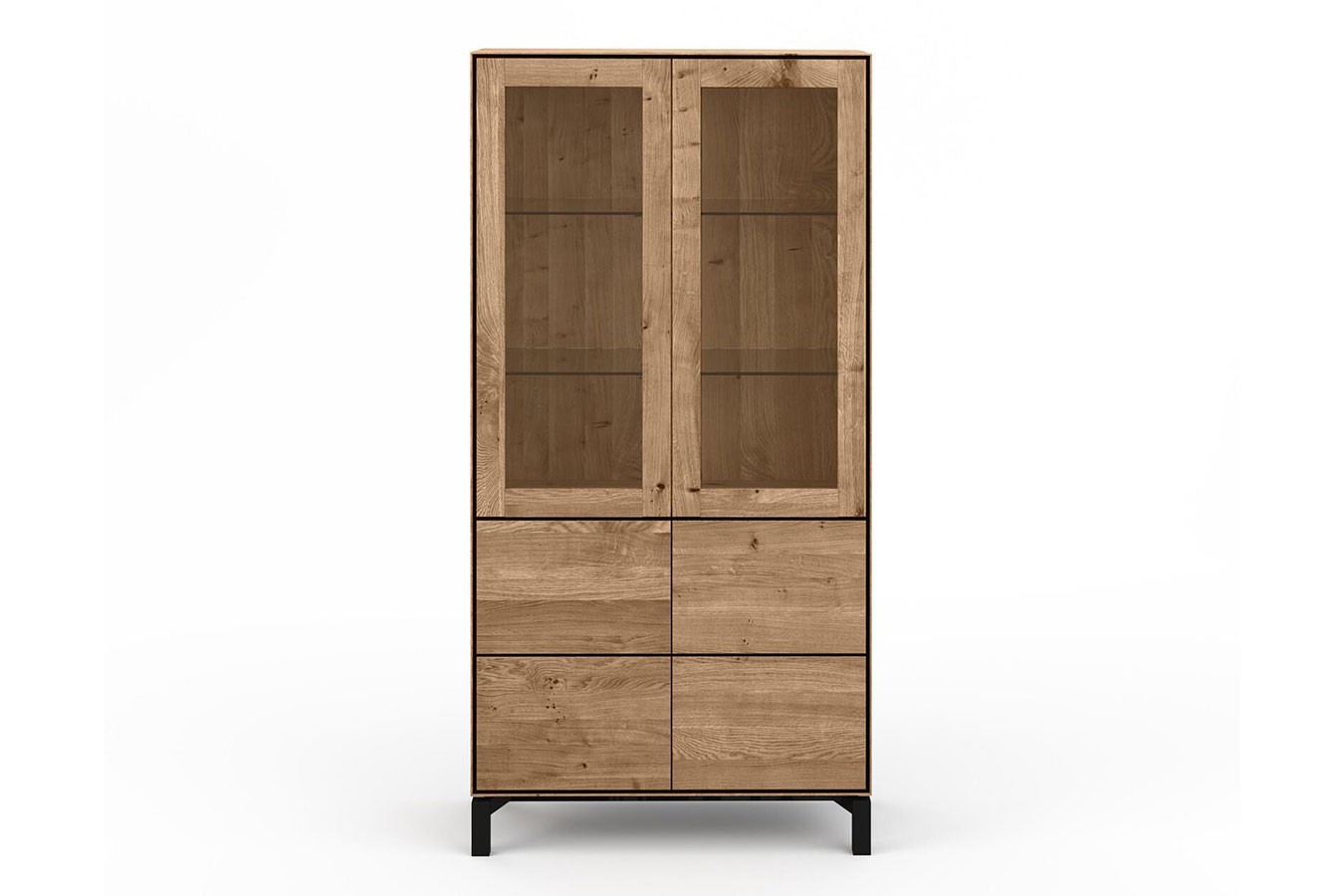 Vitrinenschrank Birmingham Eiche H 200 cm