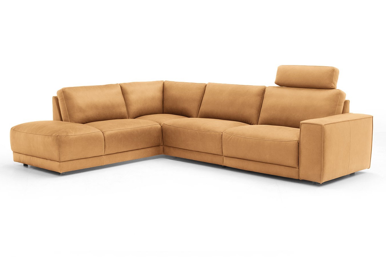 Ecksofa Pieta Leder cognac