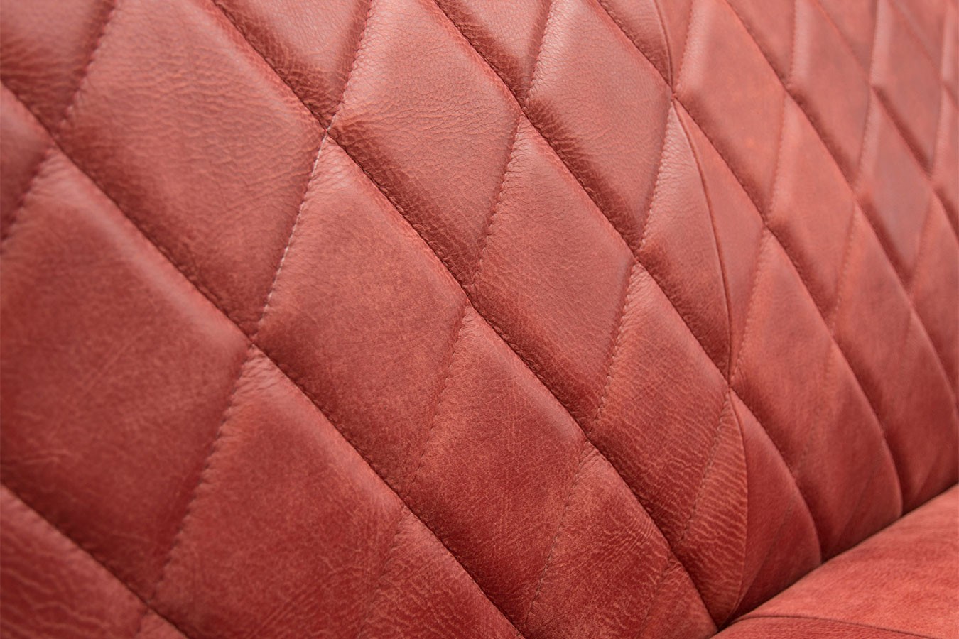 Sitzbank Ora 3-Sitzer Leder rot