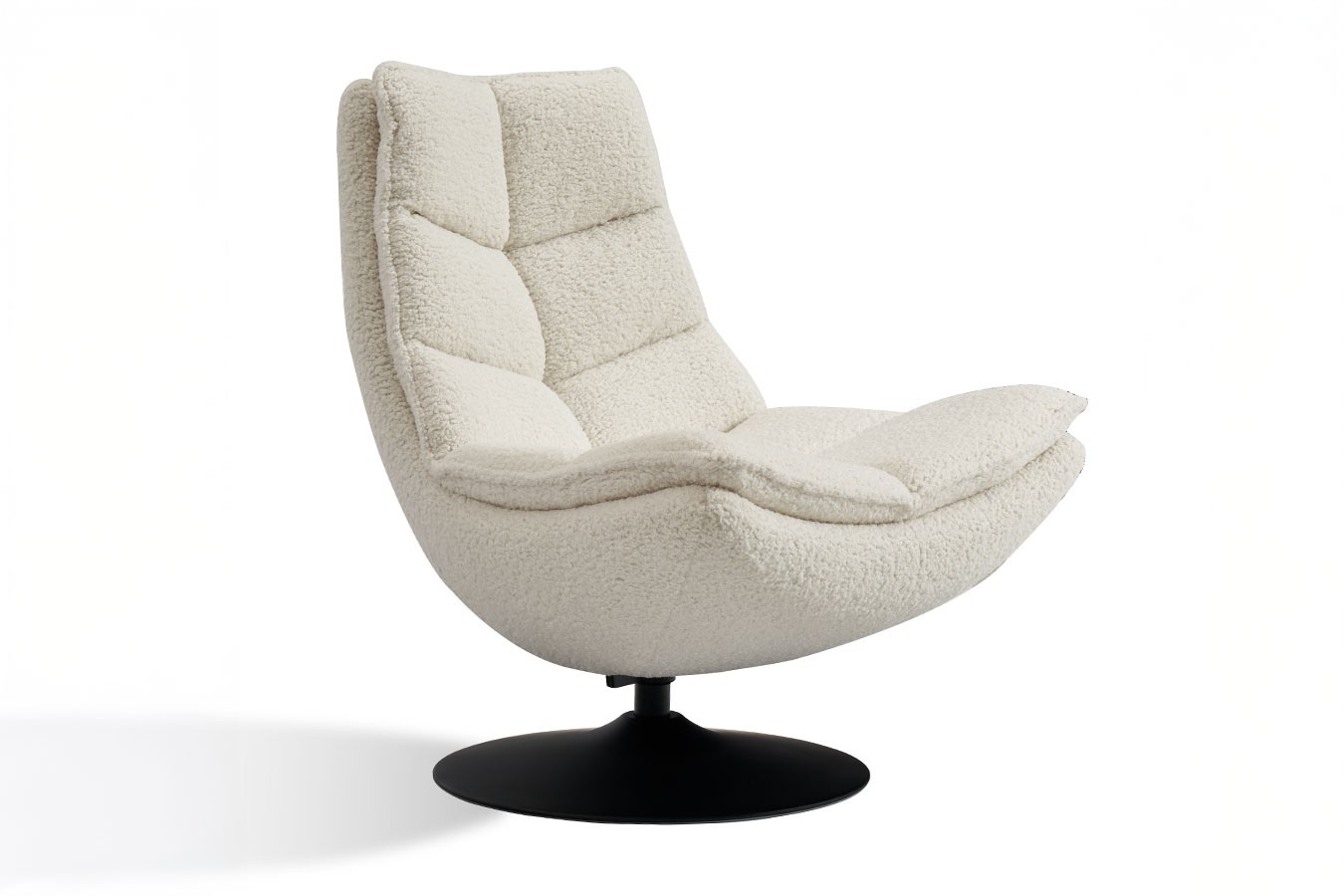 Loungesessel Marco Boucléstoff weiss