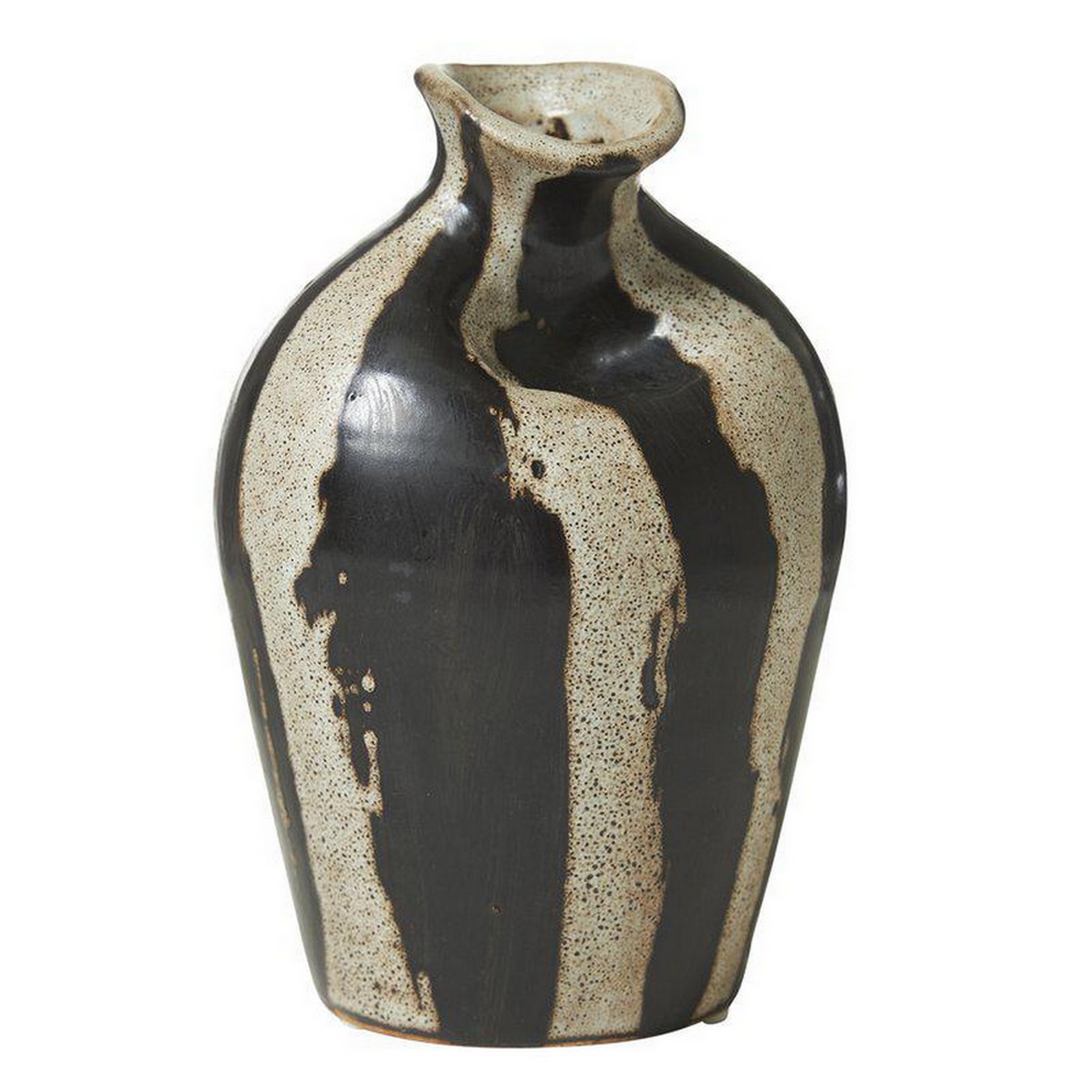 Dekovase Tule braun creme klein