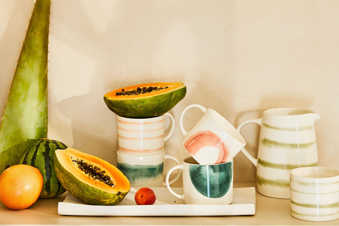Tasse Tazza grün D 10,5 cm