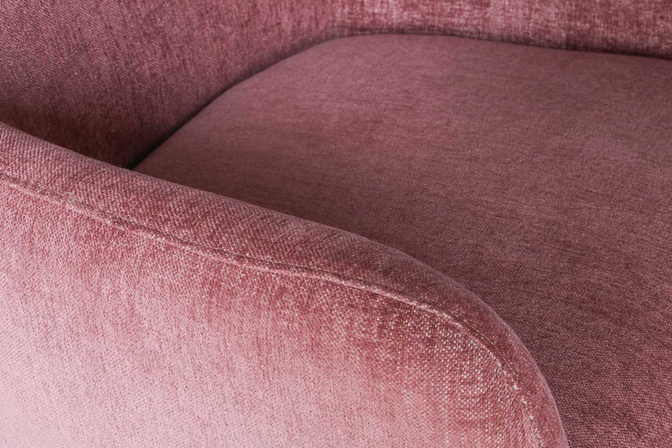 Drehsessel Moni Stoffbezug Samt rosa