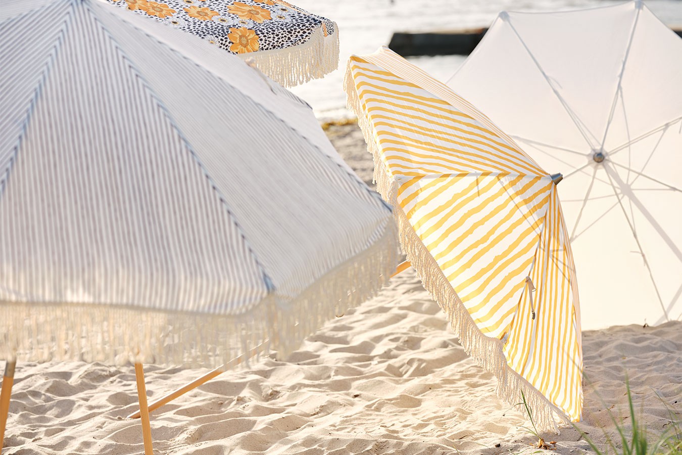 Sonnenschirm Gatsby gelb gestreift