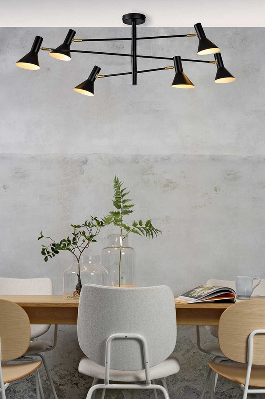 Deckenlampe Izmir Eisen schwarz
