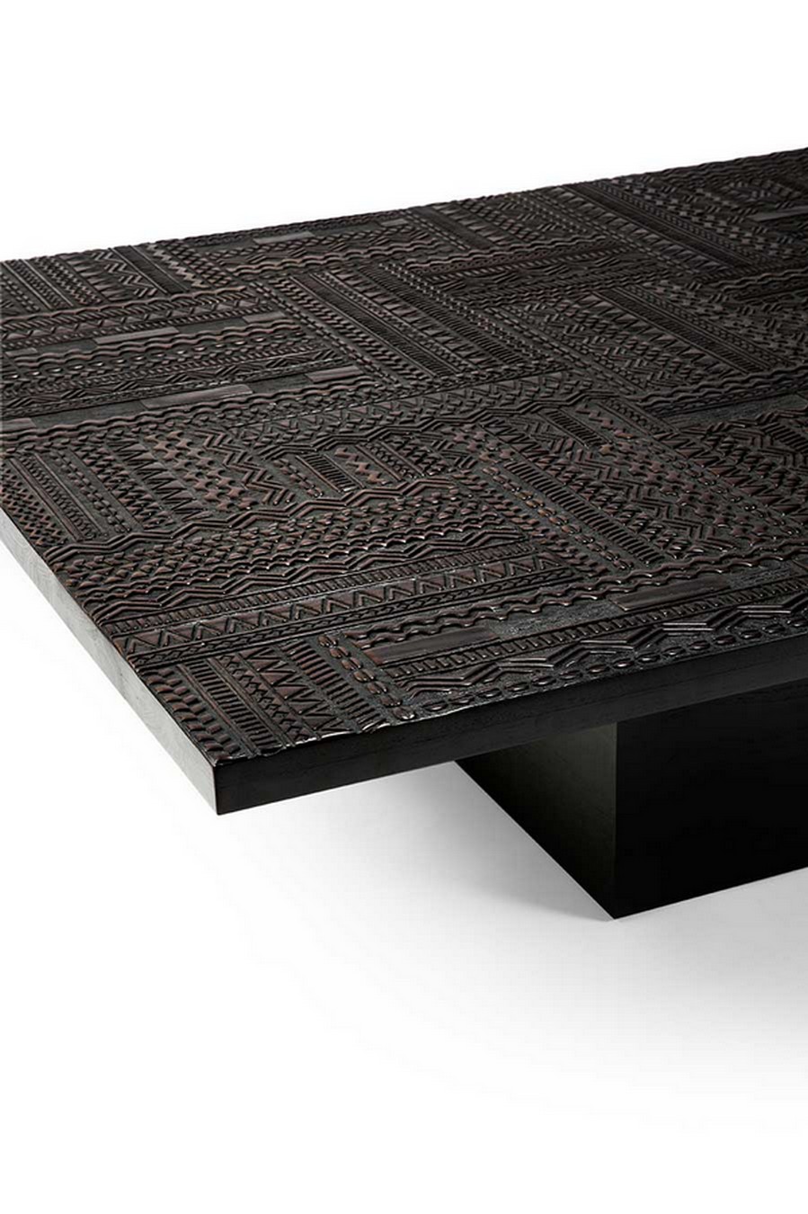Couchtisch Tabwa Teak massiv schwarz B 170