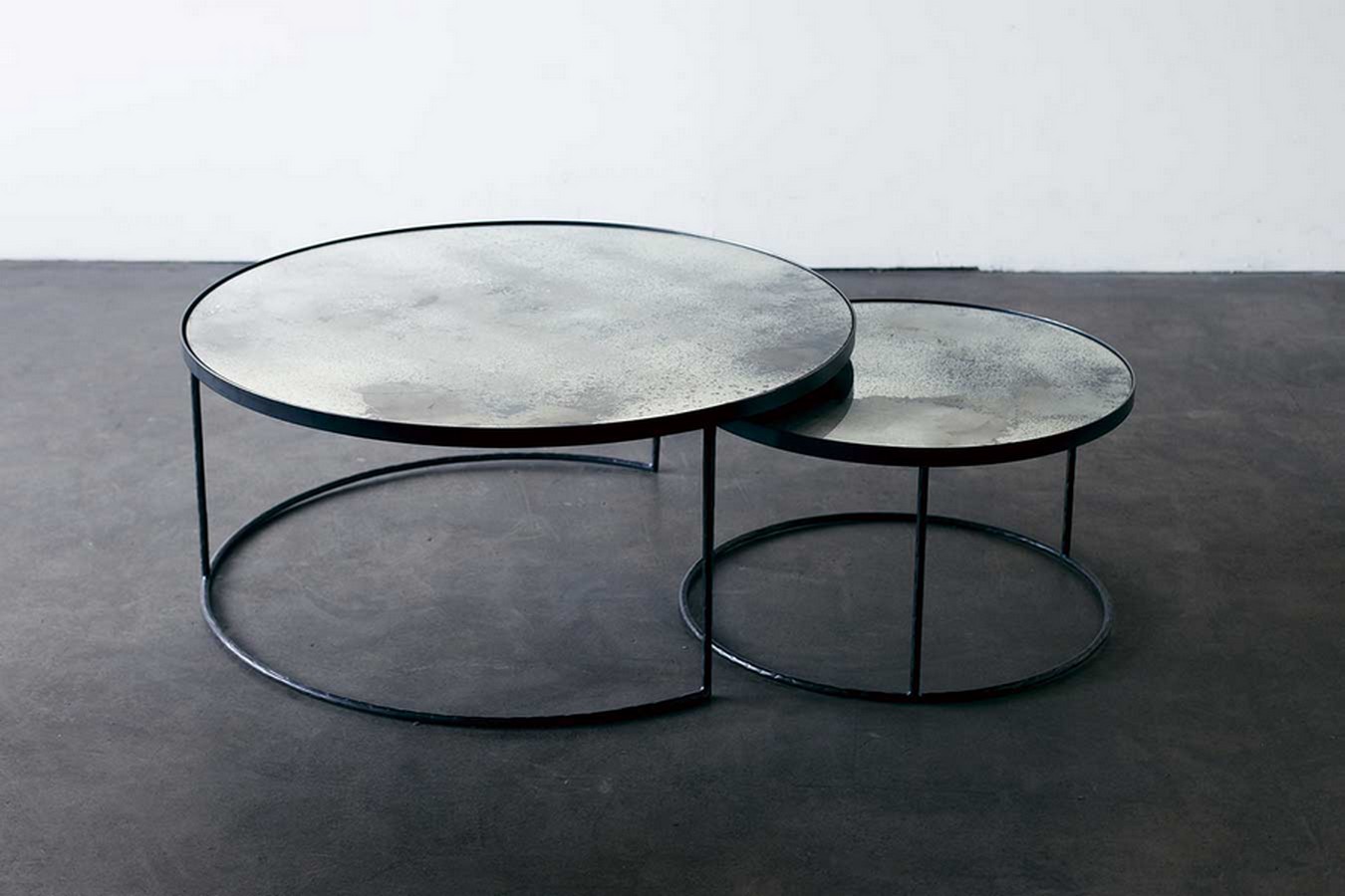 Couchtisch 2er Set Nesting rund anthrazit