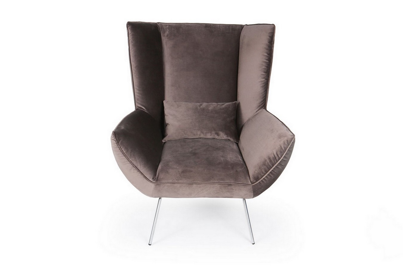 Loungesessel Evelin Velvet mit dem Sonderfuß chrome matt