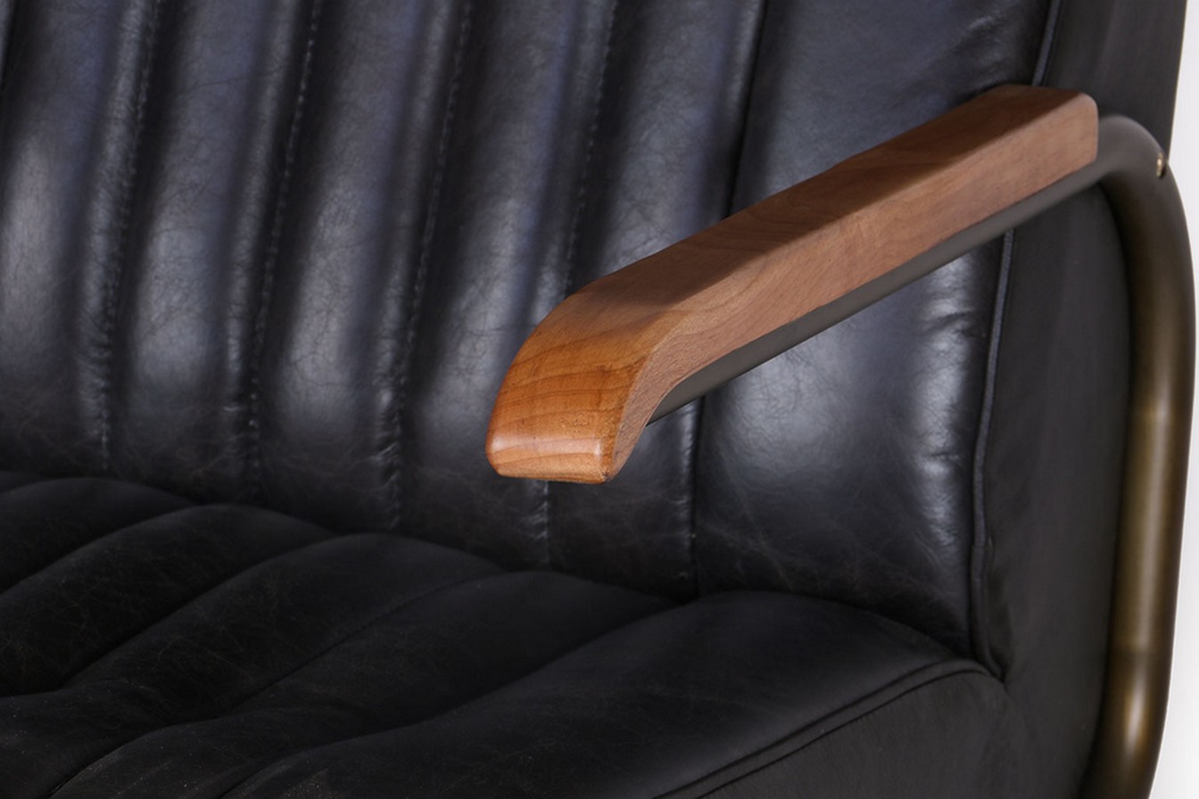 Lounge Sessel Marco 1930 Leder schwarz