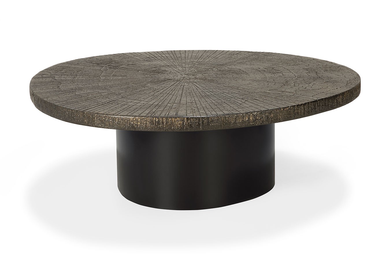 Couchtisch Slice antik bronze oval 105*94 cm
