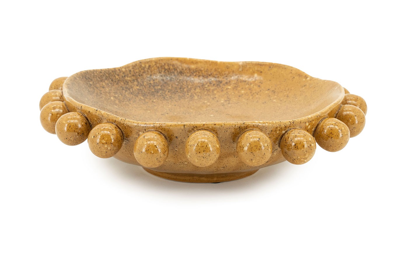 Keramikschale Vito gelbbraun D 36 cm