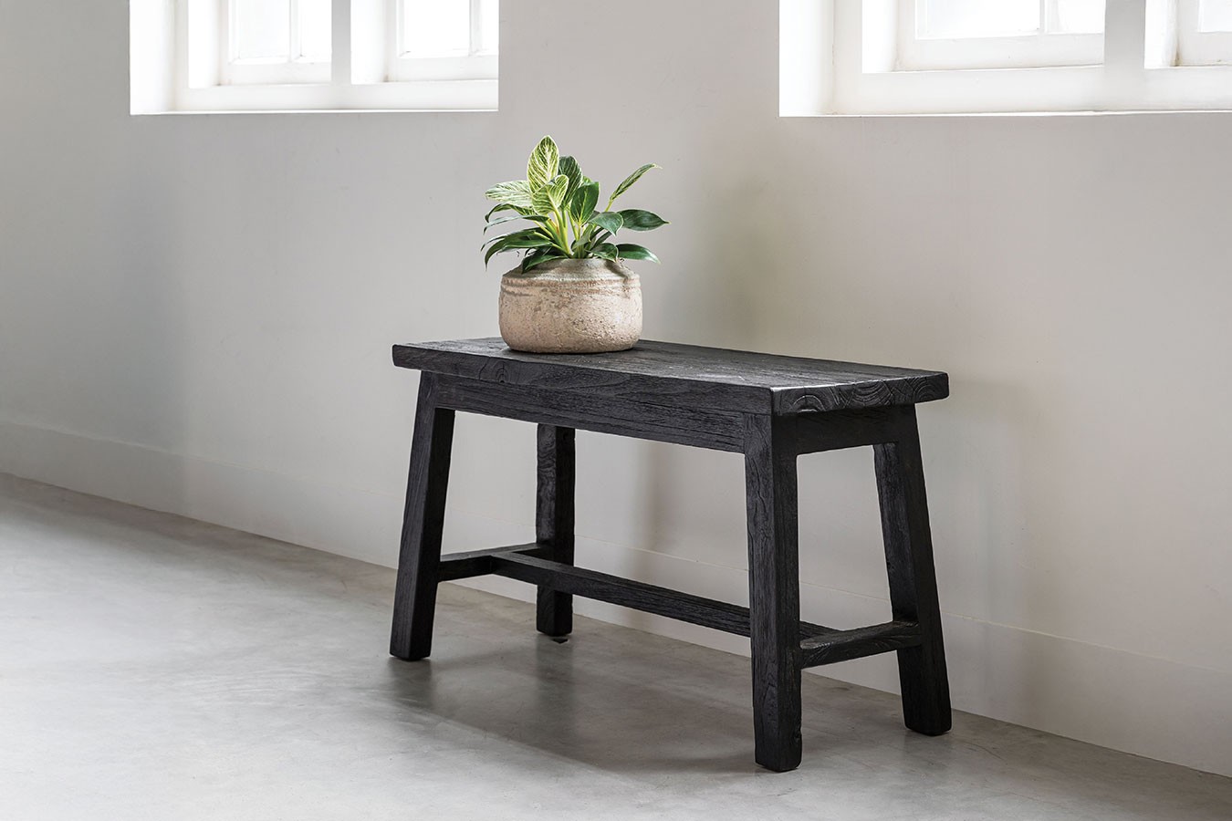 Sitzbank Trinity recycletes Teakholz schwarz