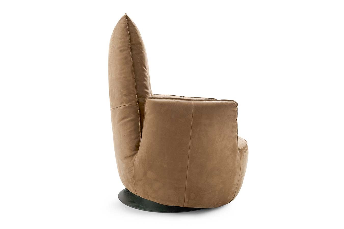 Funktionssessel Blobb Leder beige