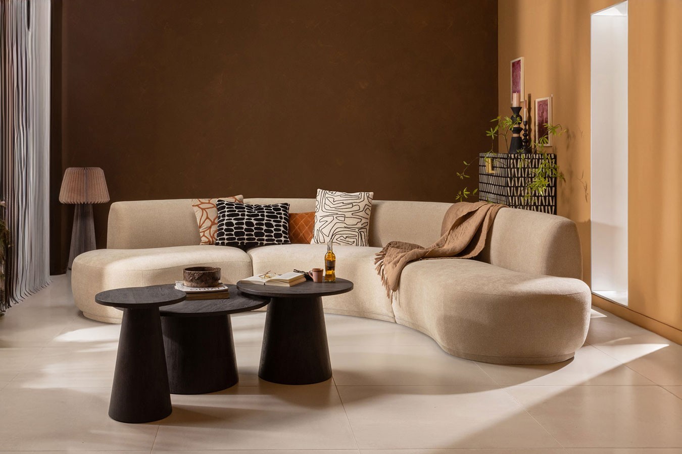 Couchtisch Moon MDF dunkelbraun D60