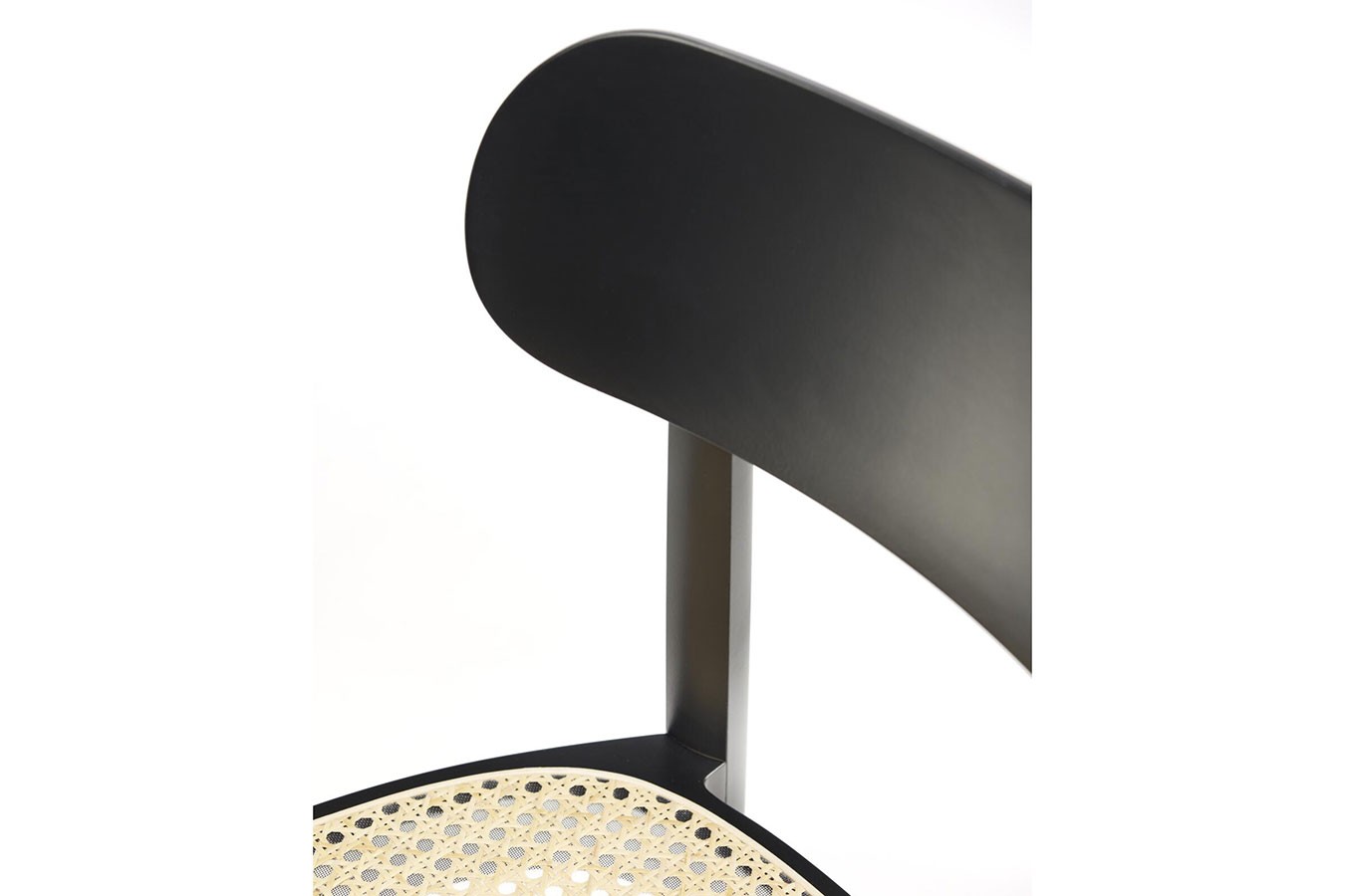 Holzstuhl mit Rattan P 118 schwarz