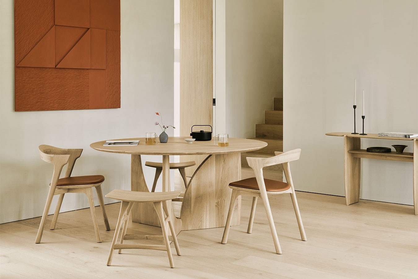 Esstisch Geometric Eiche natur D 150 cm