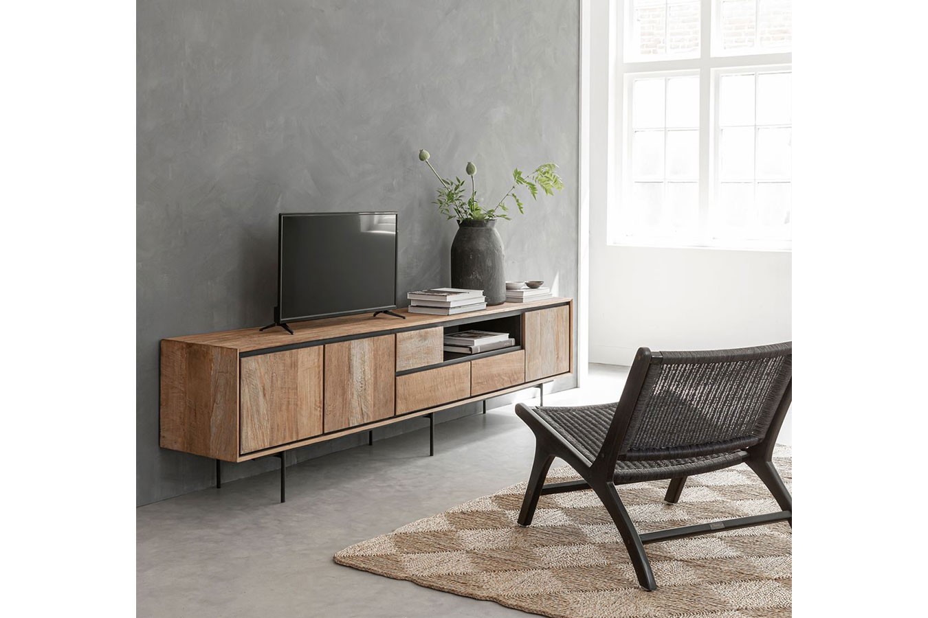 TV-Board Metropole Teak natur B 235 cm