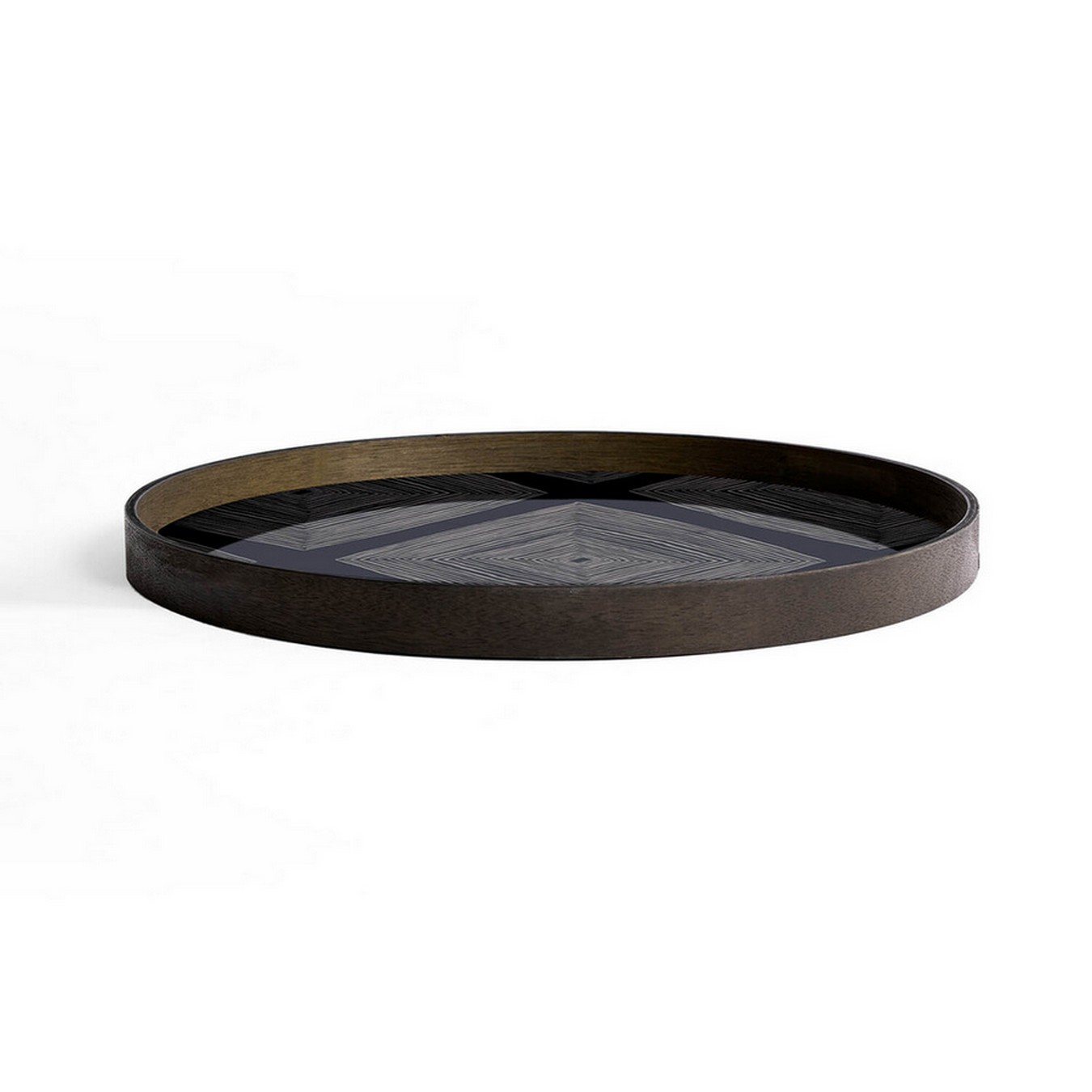 Tablett Notre Monde Squares rund L