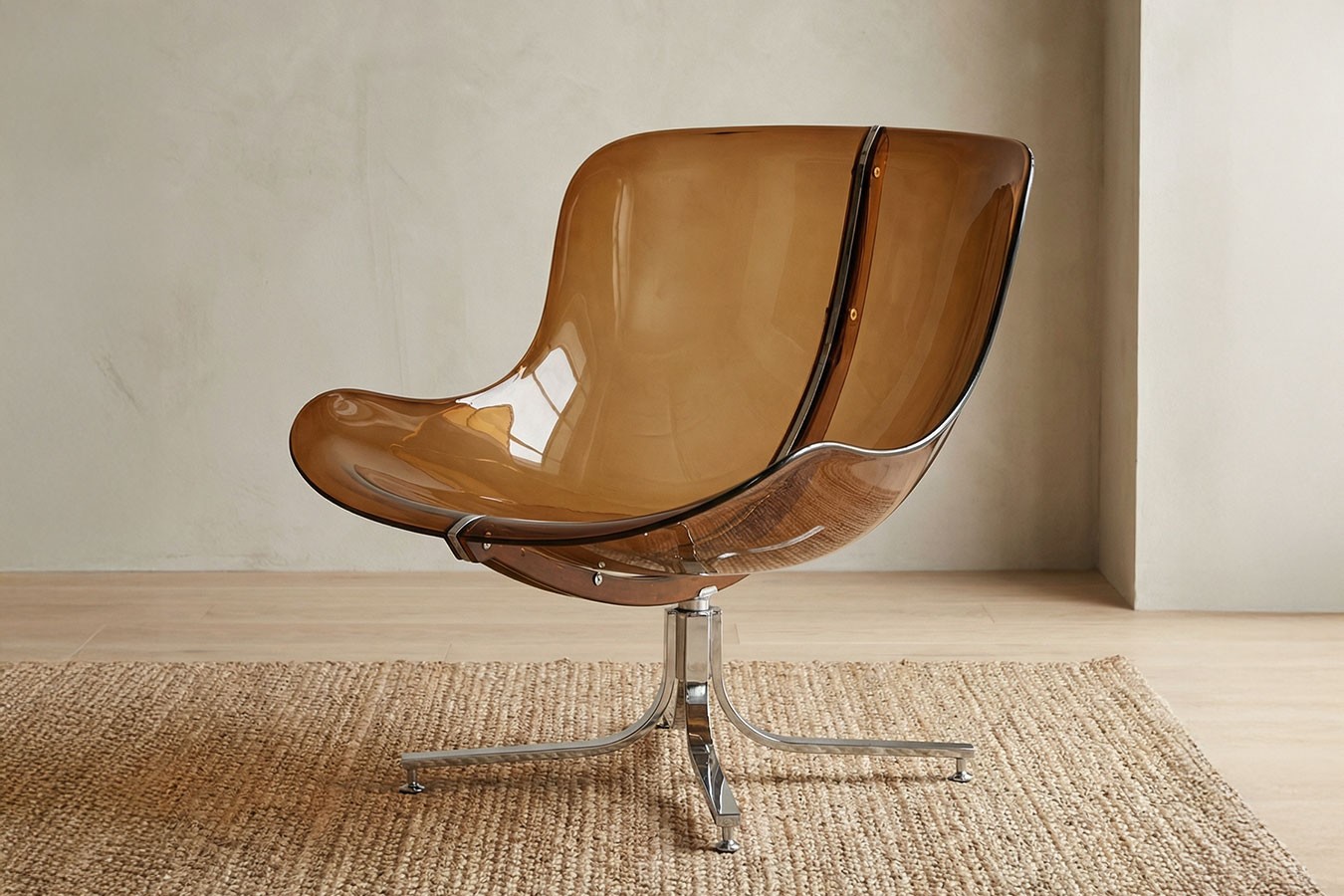 Sessel Glow braun transparent