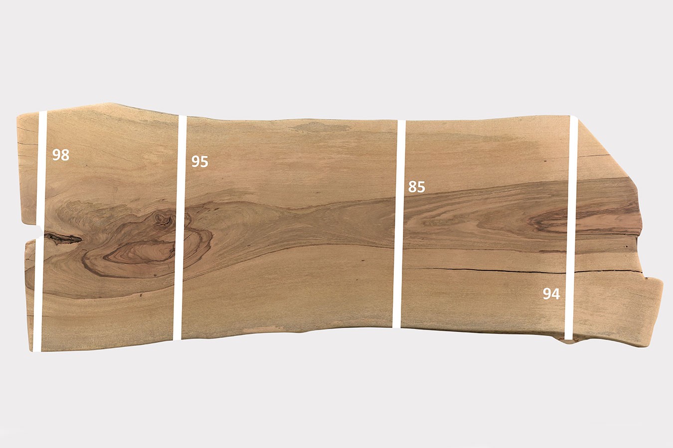 Tischplatte Mangoholz Monolith 260x105 cm