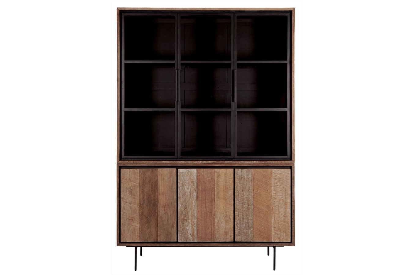Vitrinenschrank Metropole Teak B 140 cm