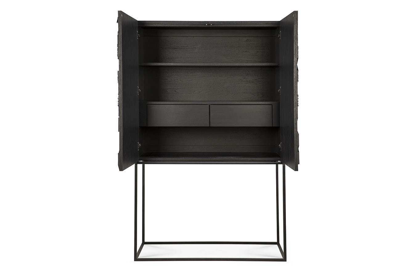 Schrank Graphic Teak massiv H 160 cm