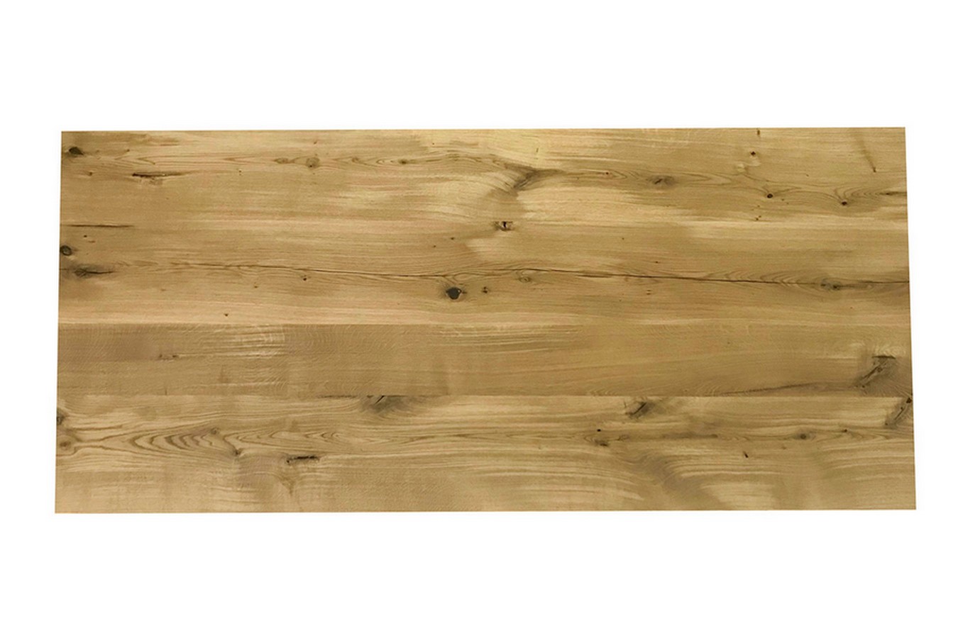 Tischplatte 4 cm astige Eiche massiv gerade Kante ab 60 cm konfigurierbar