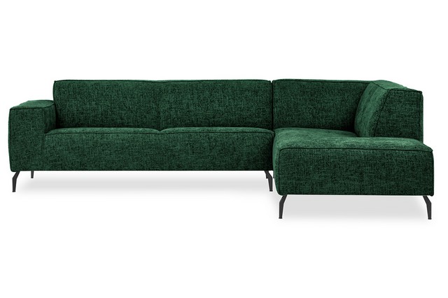 Ecksofa Nador Stoff flaschengrün