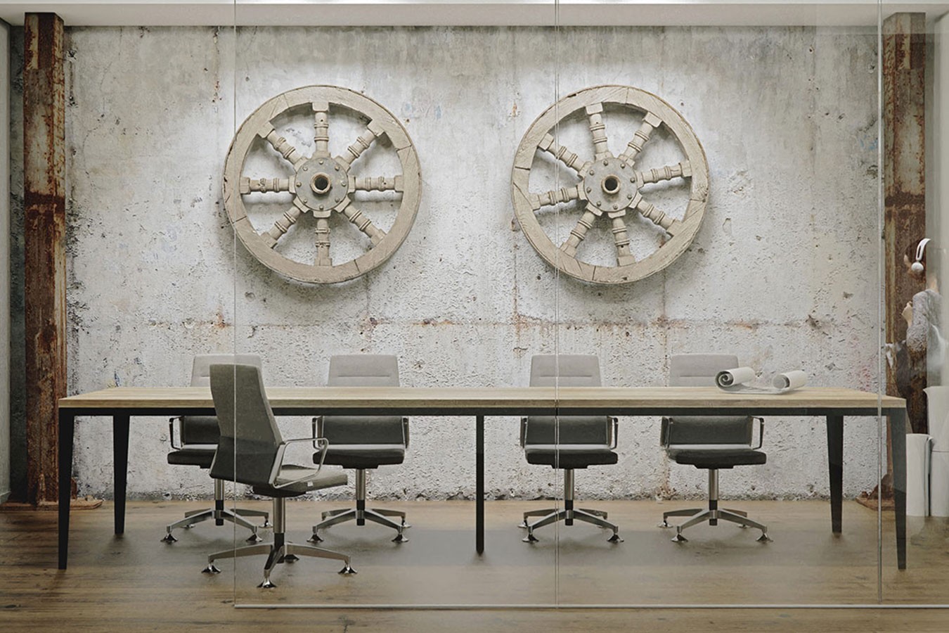 Konferenztisch Flory Hard Eiche B 440 cm