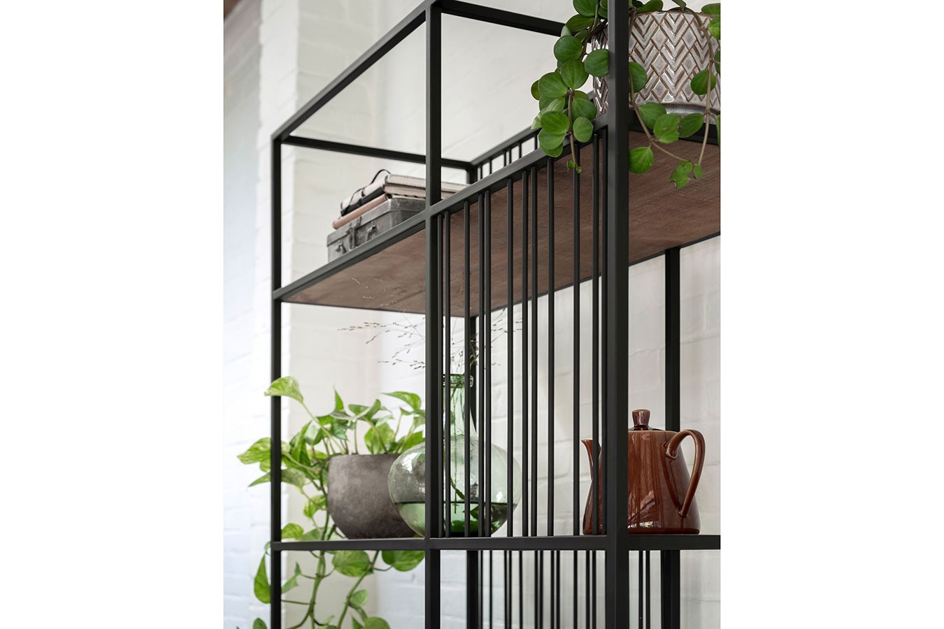 Bücherregal Barra Teak-Metall B 95 cm