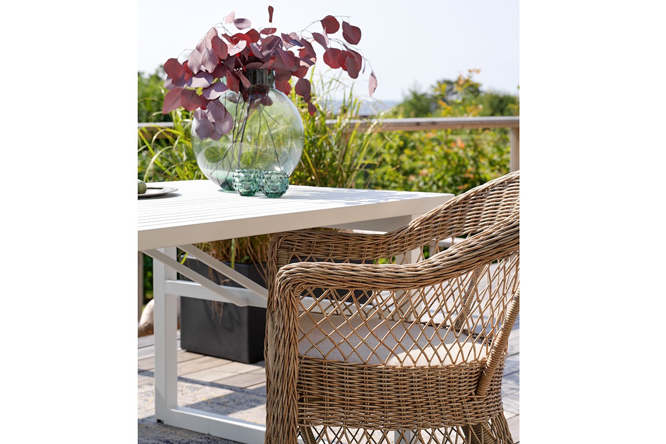 Gartensessel Kamomill mit Kissen beige