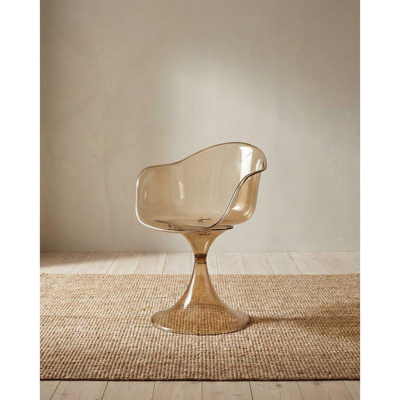 Glow Schalenstuhl champagner transparent