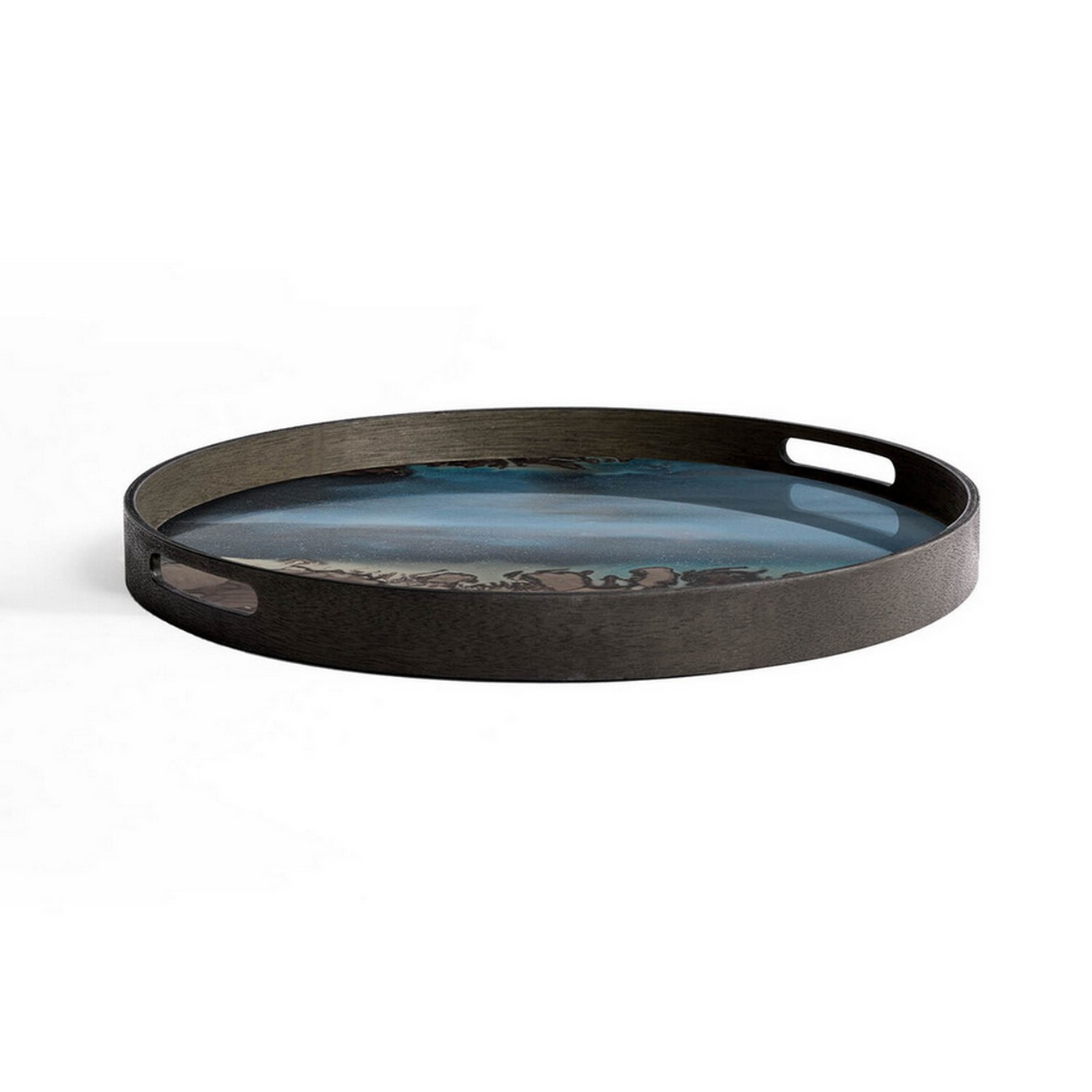 Tablett Notre Monde Slate rund S