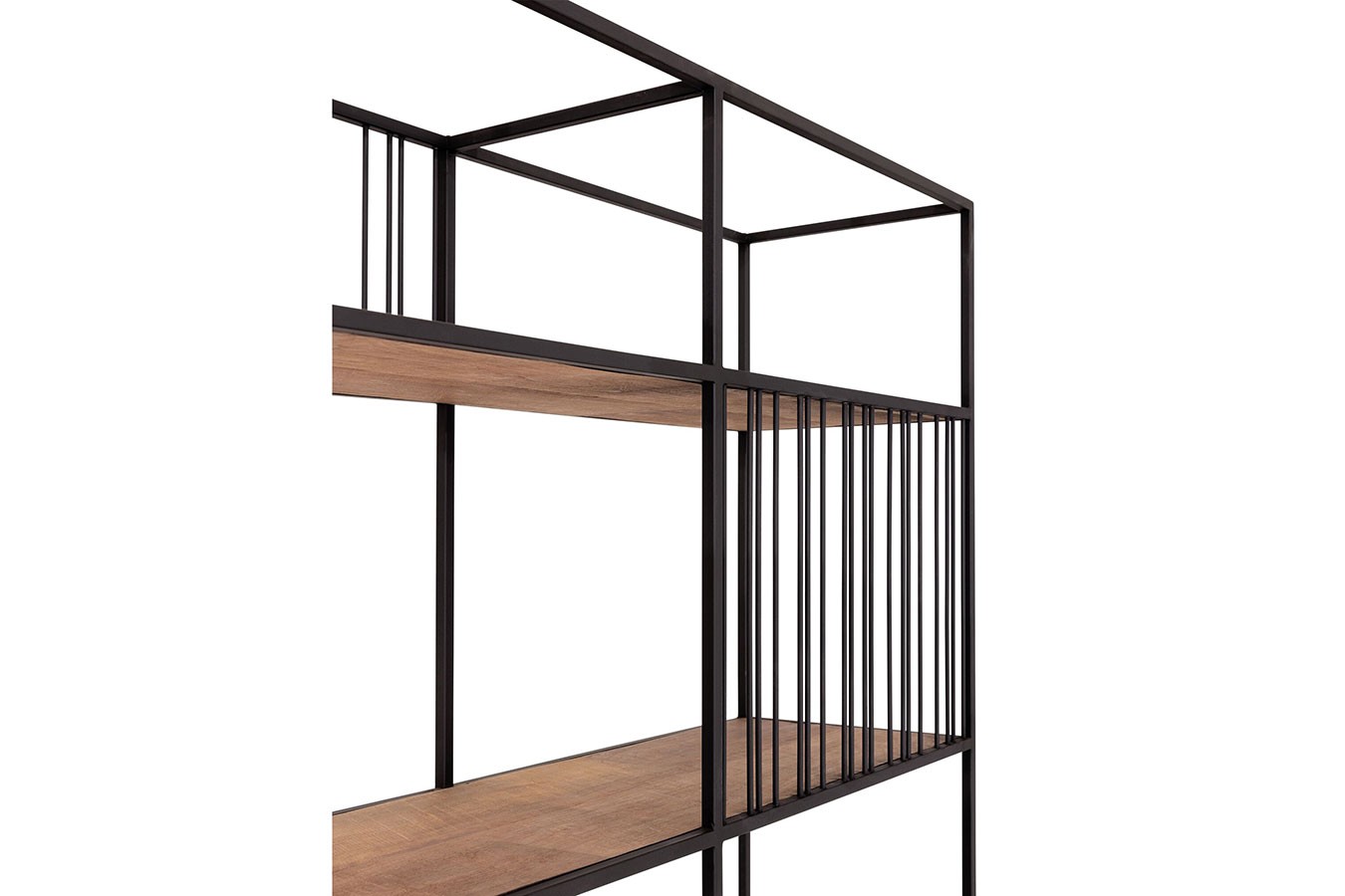 Bücherregal Barra Teak-Metall B 140 cm