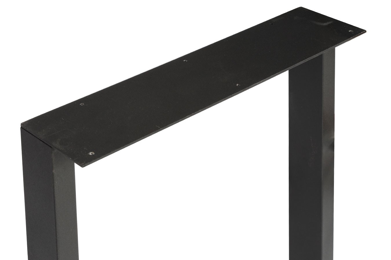 Tischbein U schwarz schmal 2er