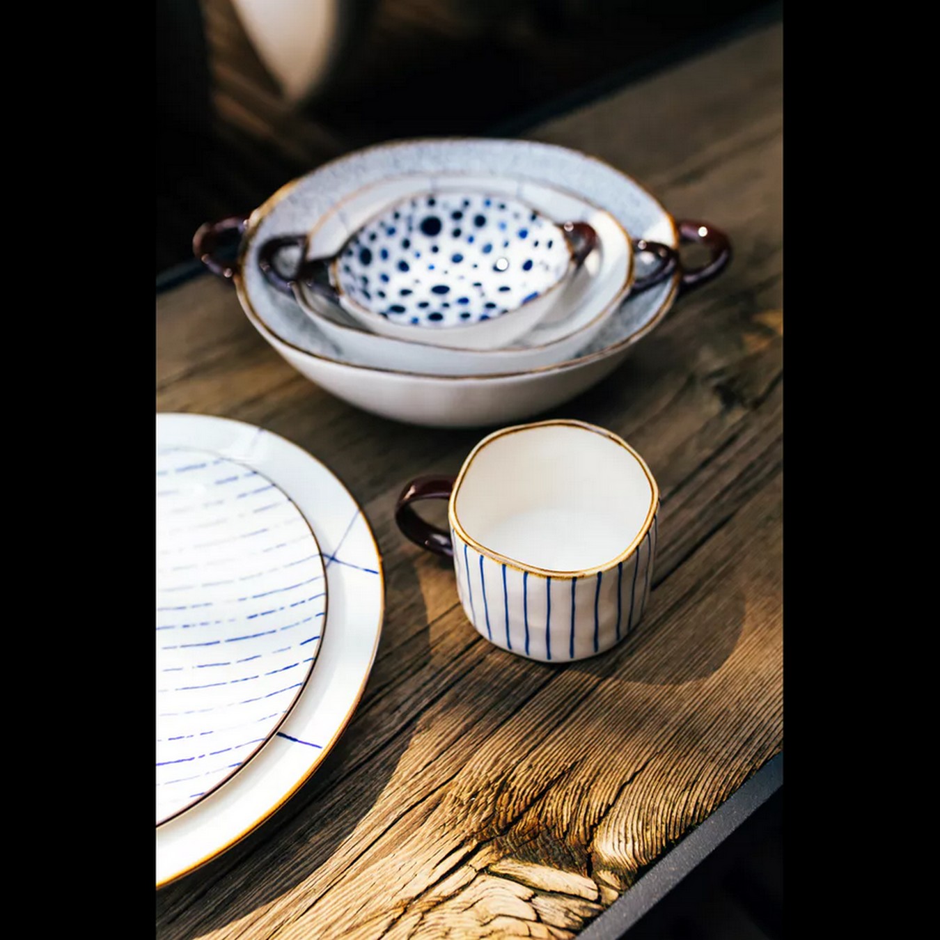 Tasse Anafi blau weiss