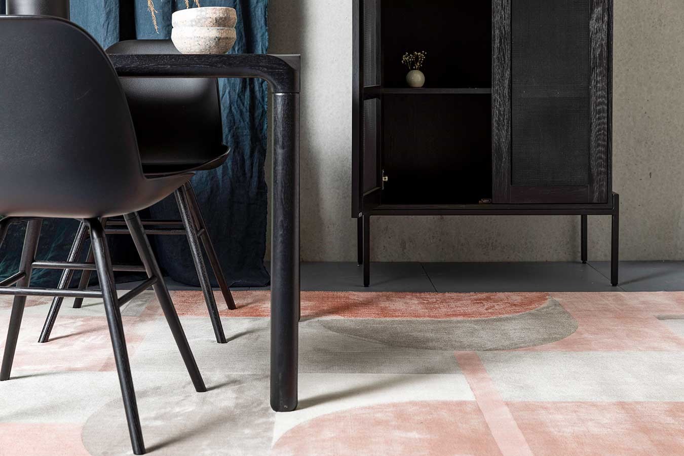 Teppich grau rosa 230 x 160cm