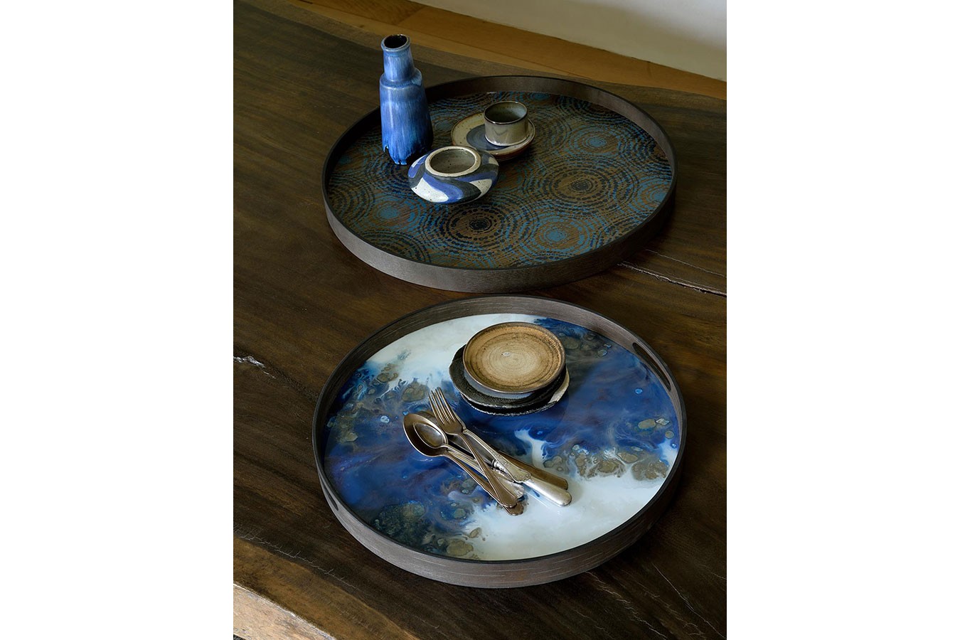 Notre Monde Tablett Blue Mist D 48 cm