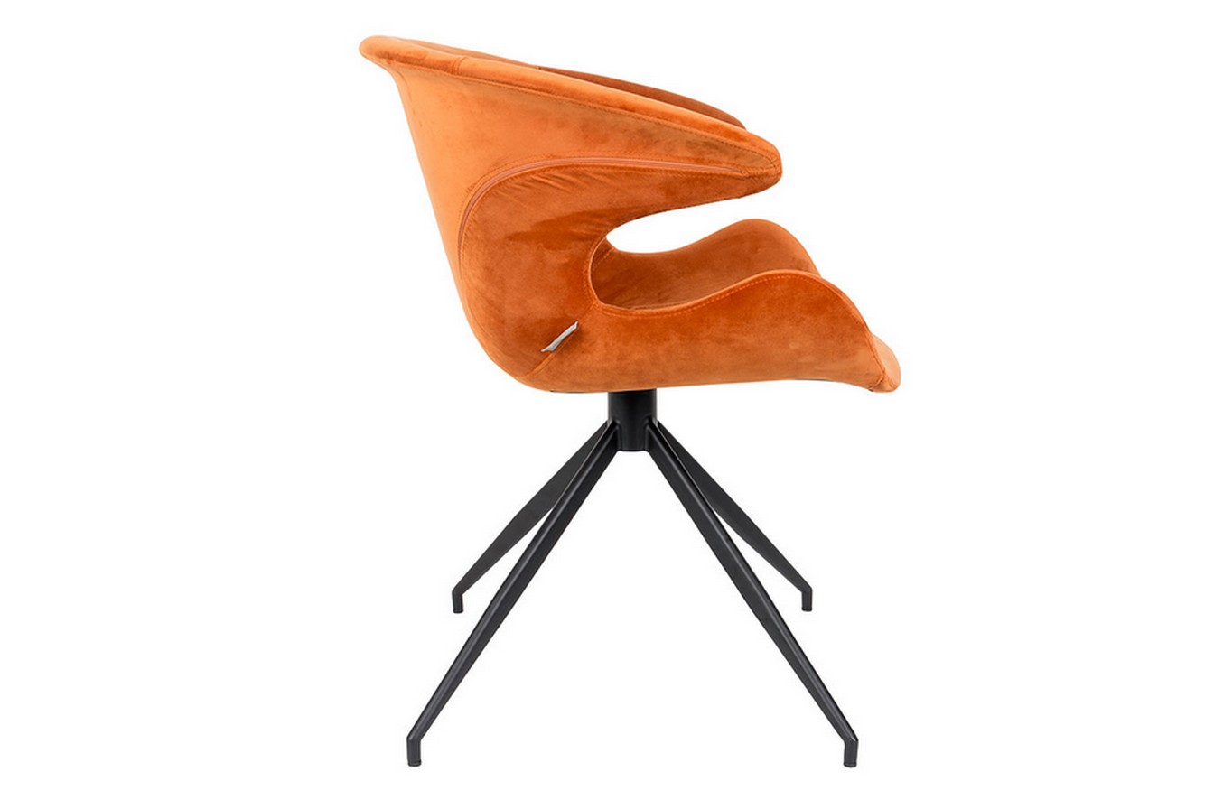 Armlehnstuhl Mia Samt orange